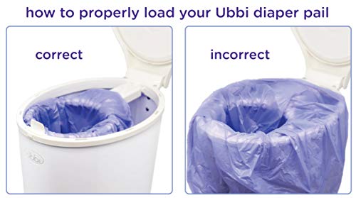 Ubbi Disposable Diaper Pail Plastic Bags, Value Pack, 75 Count, 13-Gallon Bags