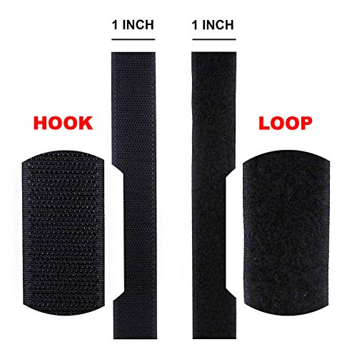 YKK Black Sew on Hook and Loop Fastening Products Group Tape 1 Inch Style 10 Yards/roll