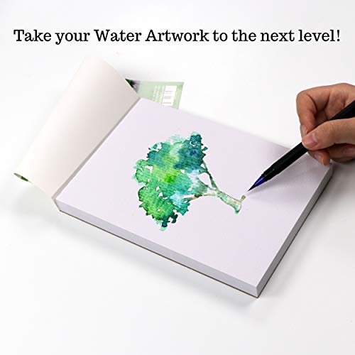 Bellofy Water Coloring Paper Journal - Painting Paper for Kids w/Cold Press Watercolor Paper Finish - 5.8x8.3 in - 130 IB 190 GSM - Watercolor Paper Kids & Artists Will Love - Art Paper for Wet Media