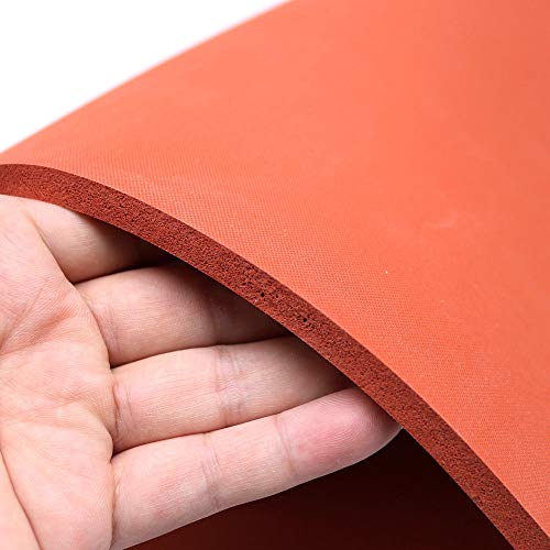Soply 15" x 15” Thickest (.33") Silicone Heat Press Pad Mat Silicone Pad for Heat Transfer Machine Press Replacement Pad(Red)