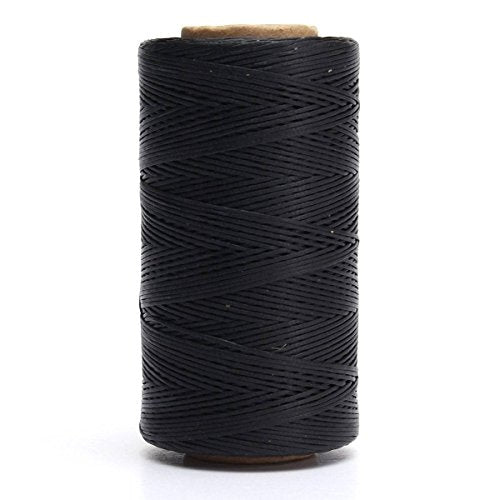 284yrd Waxed 150D 1mm Leather Hand Stitching Sewing Thread, Black