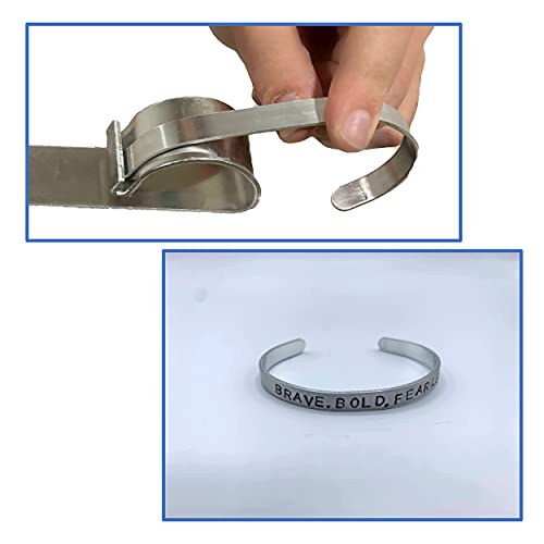 Bracelet Metal Stamping Kit- Aluminum and Copper Bracelet Blanks w/ Bracelet Bending Bar for Jewelry Stamping Kit- Metal Stamping Blanks for Zoom Engraving Tool or Ferric Chloride Etching- 19 Pieces