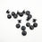 PZRT 50pcs Black Buttons Plastic Ornaments for Shoe Charms DIY Ornaments