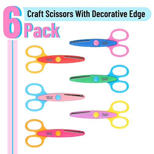 Mr. Pen- Craft Scissors Decorative Edge, 6 Pack, Craft Scissors, Zig Zag Scissors, Decorative Scissors, Scrapbooking Scissors, Fancy Scissors, Scissors for Crafting, Pattern Scissors, Christmas Gifts
