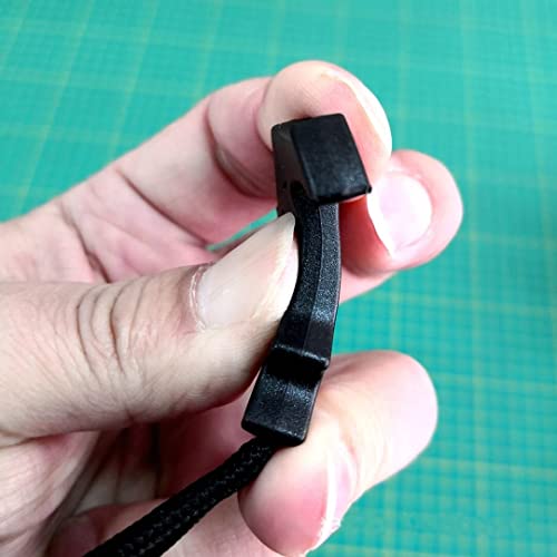 Heavy Duty Zipper Pulls ,Zipper Extender ,Replacement Paracord Zipper Pull ,T Shape Large Size Tab Tags Extension Cord Fixer for Luggage,Backpacks,Jackets,Purses,Handbags Black 5pcs