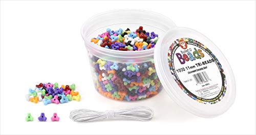 Hygloss Products Bucket O'Beads Class Economy 1000 tri-beads, 11 mm, Pcs, Multi