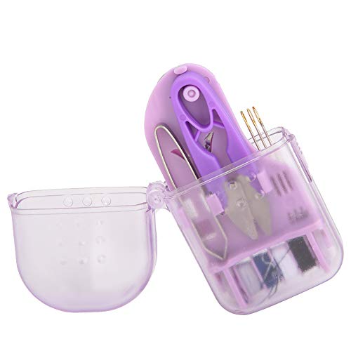 Christmas Carnival Sewing Tools Kit Mini Exquisite Sewing Travel Kit, Sewing Kit Box, Home Use(Purple)