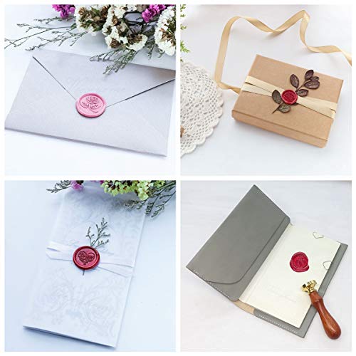 VOOSEYHOME Initial Handwritten Alphabet Letter C Wax Seal Stamp with Rosewood Handle, Decorating on Gift Packing Invitation Mail Envelope Card Book for Birthday Themed Parties Weddings Signatures