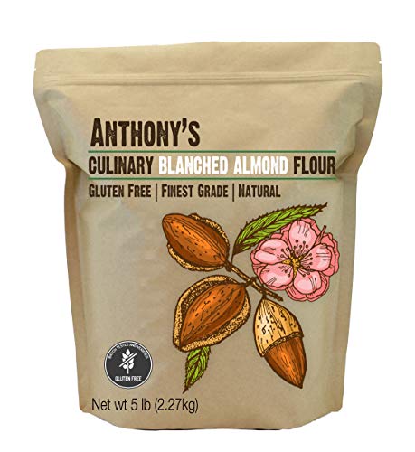 Anthony's Almond Flour Blanched Culinary Grade, 5 lb, Batch Tested and Gluten Free, Keto Friendly