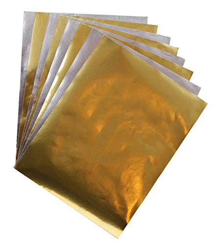 Hygloss Metallic Paper - 8.5" X 11", 8 Gold & 8 Silver - 16 Sheets