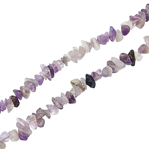 450PCS Purple Quartz Natural Irregular Chip Stone Beads 5-8mm Gemstones Crystal Loose Bead for Jewelry Making Bracelet Necklace DIY Craft Finding