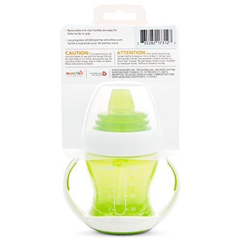 Munchkin Gentle Transition Trainer Cup, 4 Ounce, Green 1 Count (Pack of 1)