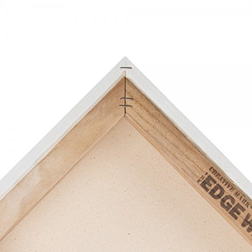 Edge All Media Cotton Deluxe Stretched Canvas - Gallery Ready 1-1/2" Deep, Triple Acrylic Primed Canvas - [3 Pack - 4x4"]
