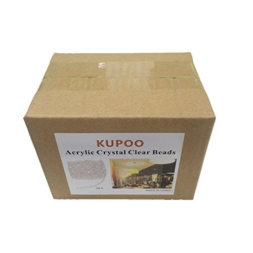 KUPOO 99 ft Clear Crystal Like Beads by The roll - Wedding Decorations (Colorful)