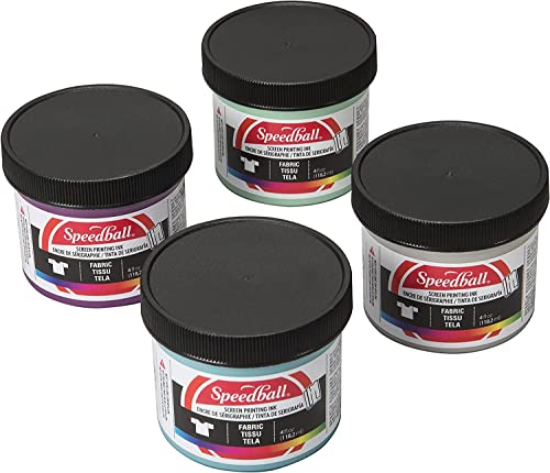 Speedball Fabric Screen Printing Ink, Special Edition Colors, 8-Ounce (4-Pack), Energy Surge