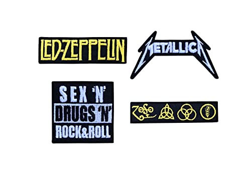 LUXPA - Rock Set 3, Rock Bands - Premium Quality Embroidered Iron on Patch - Applique - DIY - Easy Application