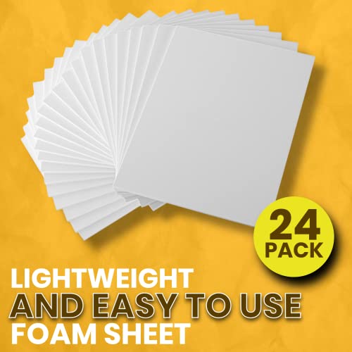 24 Ct Sheets White EVA Cosplay Foam in 9” x 12’’ Sheets; High Density Thick Foam 85 kg/m³, 6mm (1/4”); Great for Costumes, Props, Armor, Masks, Arts and Crafts Projects