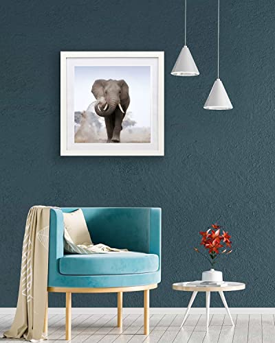 WOFFMX 40x40 Diamond Painting Picture Frames 18x18 Diamond Art Frames Wood ,Display Pictures16x16 Inch/ 40x40 cm with Mat or 18x18 Inch/45x45cm Without Mat, Diamond Embroidery Photo Frame Diamond Art Frames White (YK0072)