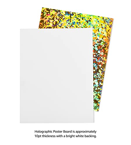 Hygloss Products Holographic Card Stock - Psychedelic Sheets - Great for Arts and Crafts - 8.5 x11 Inches - Assorted Colors - Menagerie Design - 10pt. - 5 Pack