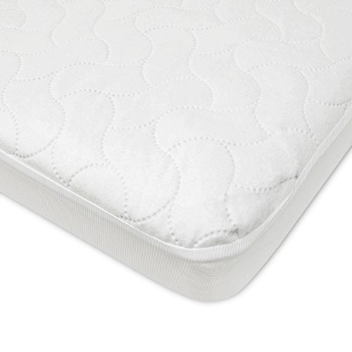 American Baby Company Waterproof Fitted Porta/Mini Crib Protective Mattress Pad Cover, White, for Boys and Girls, 1 Count (Pack of 1)