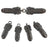 Bezelry 3 Pairs Large Feather Cape or Cloak Clasp Fasteners. 108mm (4-1/4 inch) Fastened. Sew On Hooks and Eyes Cardigan Clip (Black Copper)