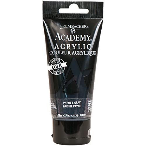 GRUMBACHER Academy Acrylic Paint Color: Paynes Gray, Size: 254 oz (C092P)