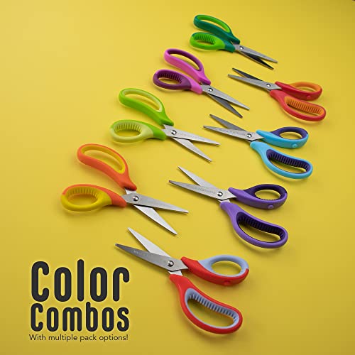 WA Portman 5 Inch Pointed Kids Scissors 24 Pack - Small Scissors for School Kids - Kids Safety Scissors Bulk - Kid Scissors for Right & Left-Handed Use - Bulk School Supplies Pointed Scissors for Kids