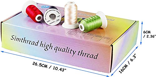 Simthread Brother 40 Colors 40 Weight Polyester Embroidery Machine Thread Kit 550Y(500M) for Brother Babylock Janome Singer Husqvarna Bernina Embroidery and Sewing Machines