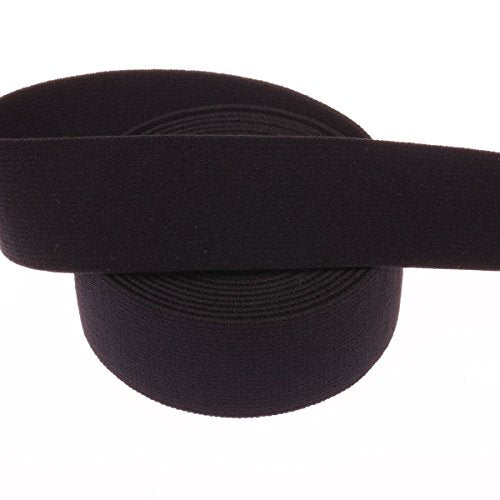 Cotowin 1 1/4 inch Black Plush Elastic,Soft Comfortable Sewing Elastic - 3 Yards