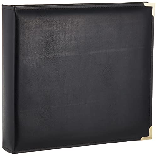 Pioneer holds 12 Inch by 12 Inch 3-Ring Sewn Oxford Cover Memory Book Binder, Black