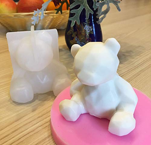 KuuGuu 3 Pack 3D Bear Resin Mold Silicone Bear Epoxy Soap Mould Phone Holder Silicone Mold for DIY Crafts Accessories