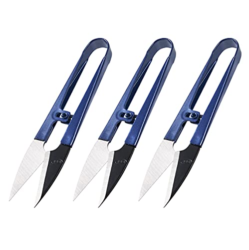 Beaditive Sewing Scissors (3-Piece Set) High-Carbon Steel Thread, Yarn, Embroidery Clippers | Handheld Snippers for Arts, Crafts, and DIY Projects | Multipurpose Use