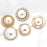 5 PCS Pearl Gold High Quality Metal Women Coat Buttons for Clothing Sweater Decoration Sewing Crafts Accessories (#9, 18mm)