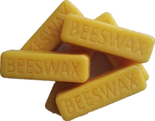 Beesworks® (6) 1oz Yellow Beeswax Bars (Pack of 2) - 2 Packages of (6) 1oz Bars (6oz) - Cosmetic Grade