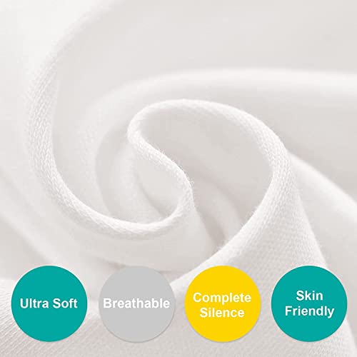 100% Organic Cotton Bassinet Sheets Compatible with Mika Micky Bedside Sleeper, 2 Pack, Ultra Soft Bassinet Sheet for Baby, White