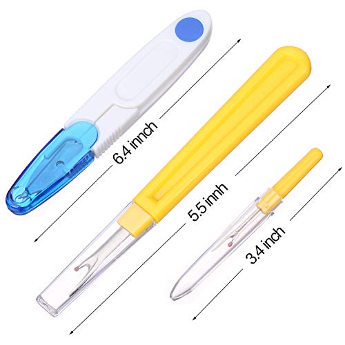 Elisel 10 PCS Assorted Color Sewing Seam Rippers and Sewing Thread Removers Kit, Hand-held Stitch Ripper Sewing Tools, with 1 Scissor and 1 Soft Tape Measure (10PCS-Ripper Set)
