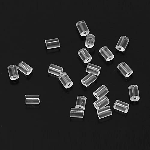 Clear Earring Backs, 200PCS Plastic Earring Stoppers, Tube Earring Findings, Hypo-allergenic Jewelry Accessories