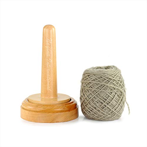 Wool & Yarn Ball Unwinder/Woolen Yarn Balls Unfurling Tool | Light Wooden Knitters & Crocheters Portable Unwinding Ideas & Tools | Yarn & Crafts Dispensing Accessories | Wooden Knitting Skein Yarn B