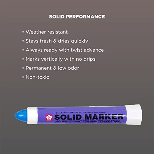 SAKURA Solid Paint Markers - Permanent Marker Paint Pens - Window, Wood, & Glass Marker - Blue Paint - 1 Pack
