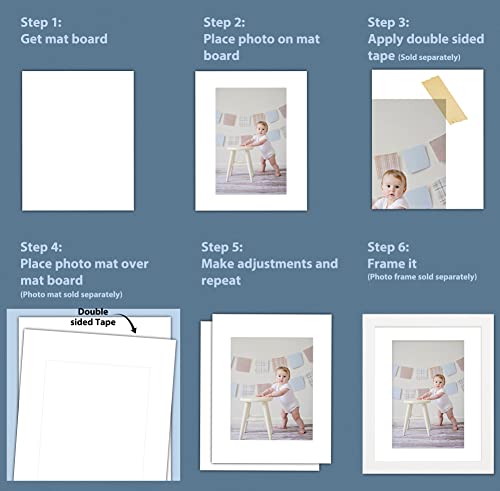 Golden State Art, Uncut 16x20 White Mats Matboards, Acid Free, for Photos, Frames, DIY Projects (10 Pack, 16x20 Inches)