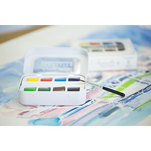 Sennelier French Artists' Travel Watercolor Set, 8 Count (Pack of 1), Multicolor