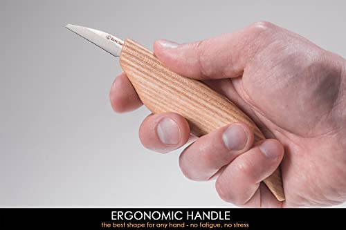 BeaverCraft Wood Carving Detail Knife C15 1.5" Whittling Knife for Detail Wood Carving Craft Knife - Chip Carving Knife Wood Carving Tools for Beginners and Kids