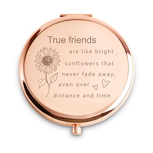 Friendship Gifts for Women, Personalized Inspirational Compact Mirror, Christmas Birthday Gifts for Friends Female, Best Friend Birthday Gifts for Her Bestie Coworker