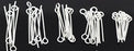 800 PC Mixed Sizes Silver Plated Eye Pins Findings Head Pins, 2.1mm Hole, 0.7mm Thick, DIY Jewelry Making