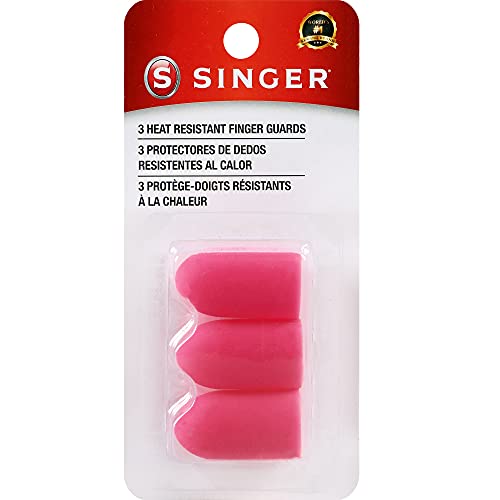 SINGER 00195 Heat Resistant Protective Finger Guards, 3-Count , Pink