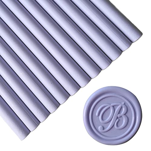 12 Pieces Glue Gun Sealing Wax Sticks for Wax Seal Stamp, PORXFLY Seal Wax Sticks Great for Cards Envelopes, Gift Wrapping,Wedding Invitations (Taro Purple)