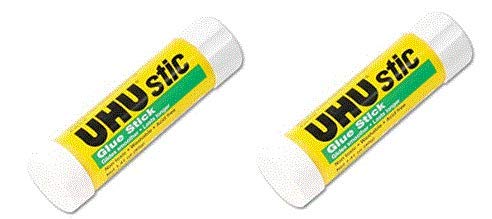 UHU 99655 Stic Permanent Clear Application Glue Stick, 1.41 oz (2 Pack)