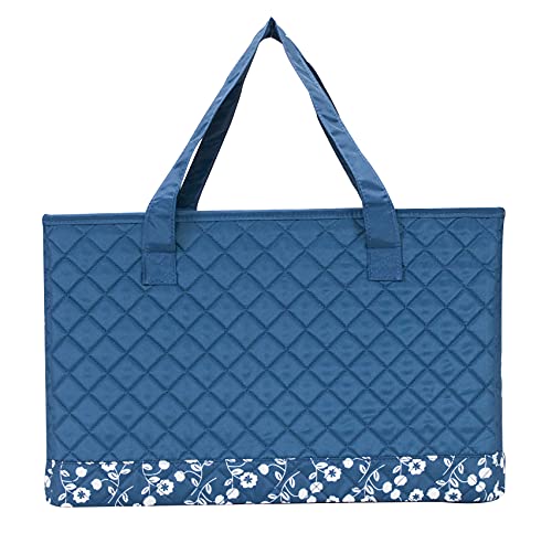 Everything Mary Universal Sewing Machine Carrying Case, Blue - Portable Tote Cover Bag for Brother, Singer & Most Machines - Supply Organizer for Crafts, Nursing, & Medical