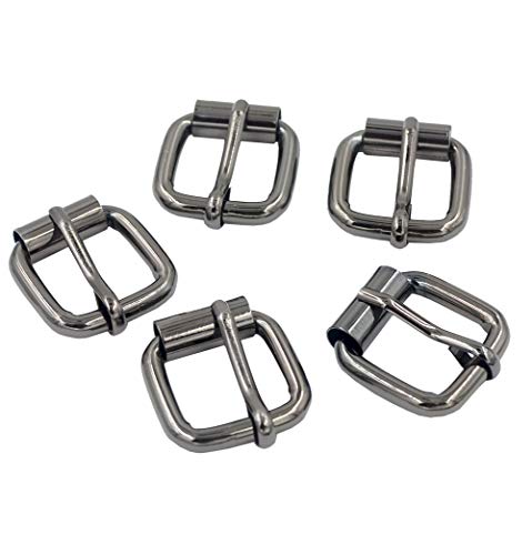DGOL 3/4 inch (20mm) Heavy Strong Belt Leather Strap Webbing Shinning Roller Pin Buckles 3 Color Total 15pcs