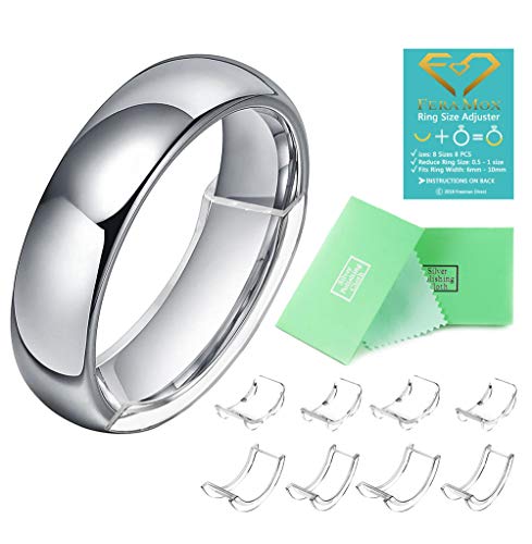 Invisible Ring Size Adjuster for Loose Rings Ring Adjuster Fit Wide Rings with Jewelry Polishing Cloth